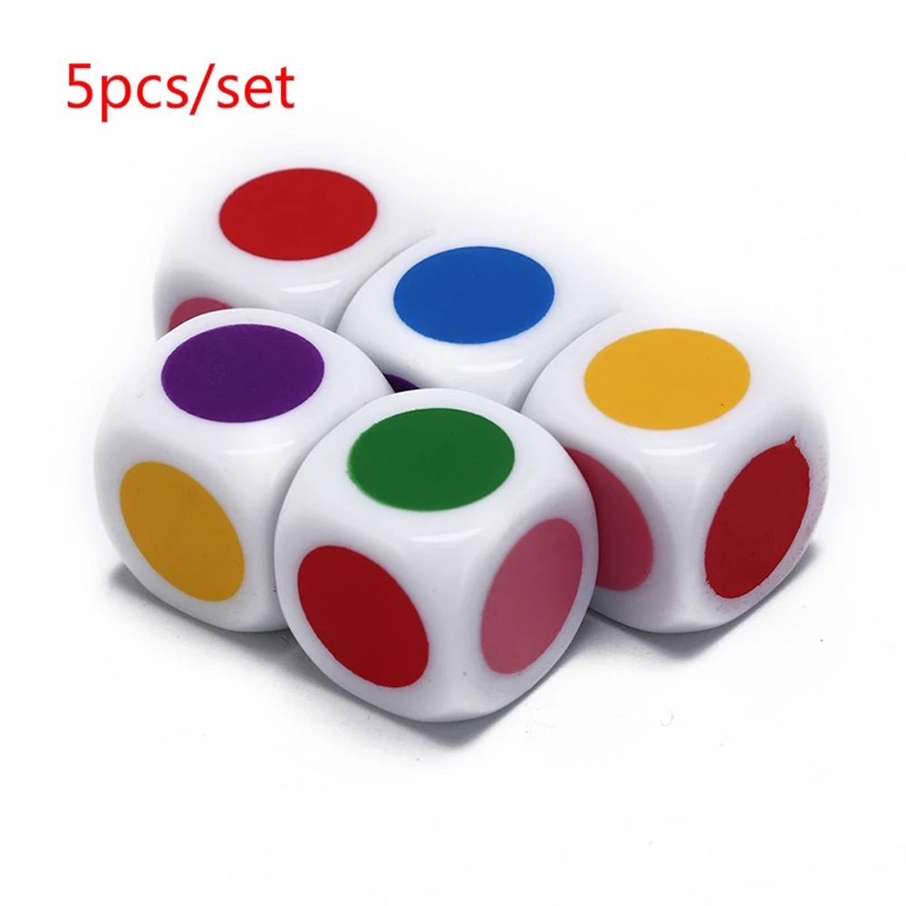 Puzzle Blank White - ลูกเต๋าอะคริลิคคุณภาพสูง 5 ชิ้น/ชุด สำหรับเกมปริศนา สีขาว ลูกเต๋าหกด้าน