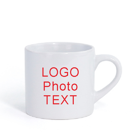 Sublimation Mug White - แก้วกาแฟขนาดเล็ก 175 มล. สามารถปรับแต่งลวดลายได้ตามต้องการ ทั้งใส่โลโก้ รูปภาพ